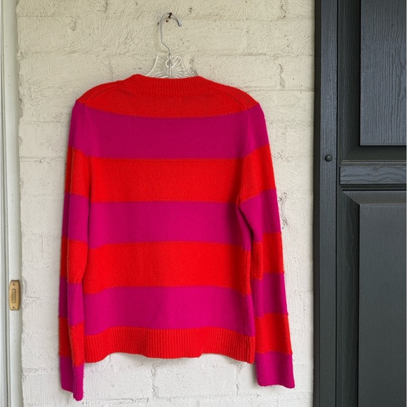 Banana Republic Pink/Orange Rugby Striped Pullover Sweater Size Large - Picture 6 of 10